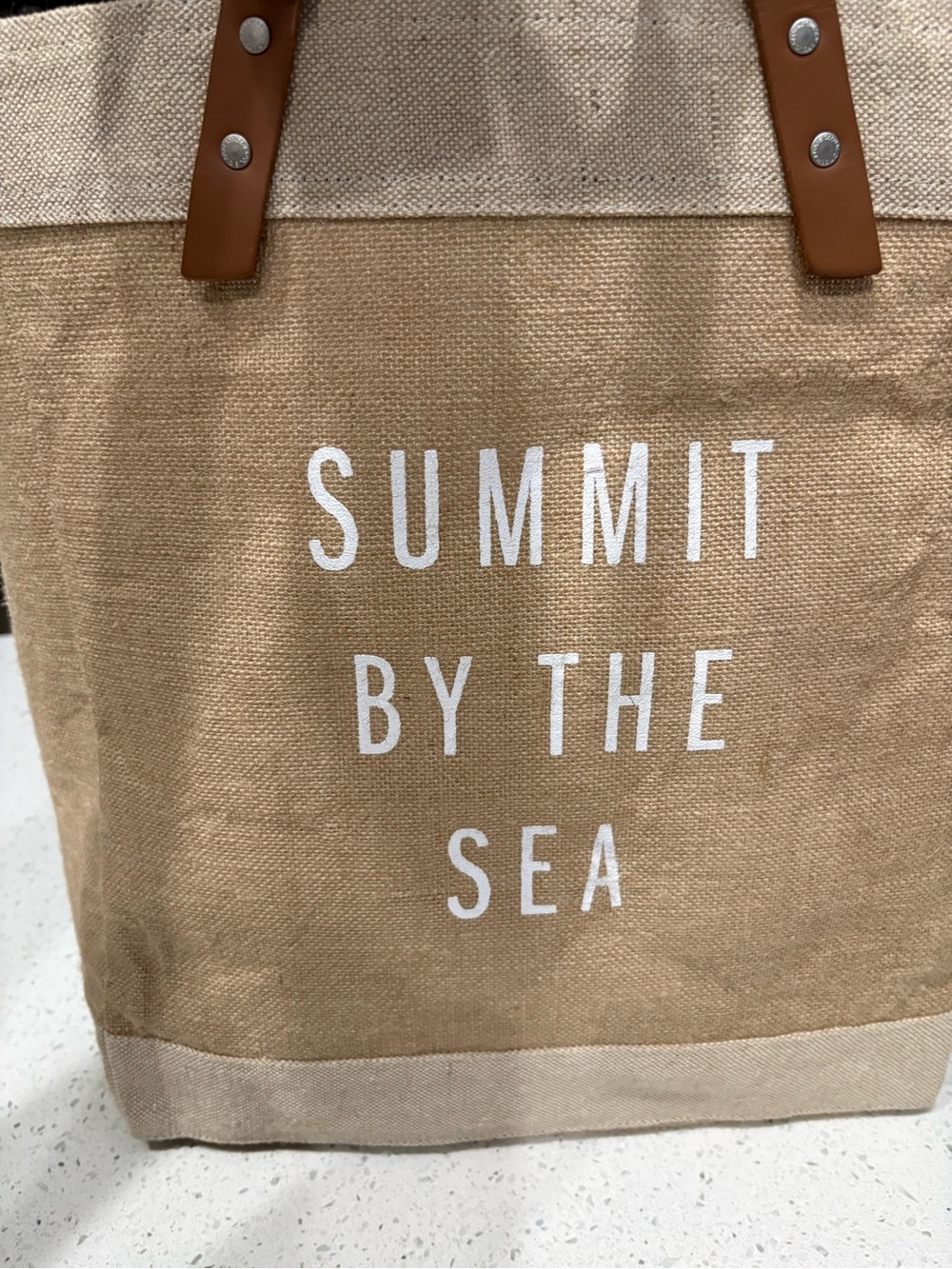 Apolis Original Market Bag Natural Canvas Tote SUMMIT BY THE SEA BEACH - Picture 4 of 10